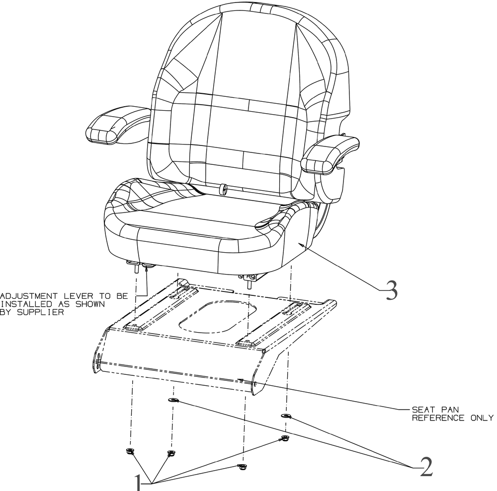 Seat 2 Diagram and Parts List for ZT2-54KW (17RIEACI010)(2020) Cub Cadet Lawn Tractor